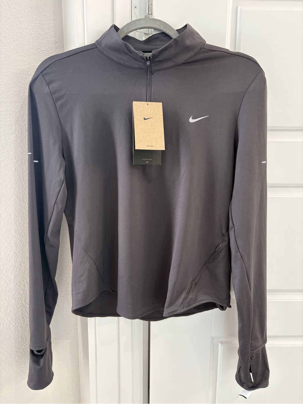 Nike Women's Black Long-Sleeve Quarter Zip Performance Jacket